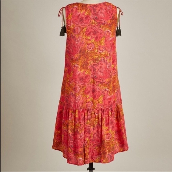 Sundance Pink & Orange Flamenco Tropical Dress - Picture 2 of 10